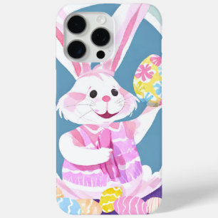 Coque iPhone 15 Pro Max lapin avec oeufs de pâques