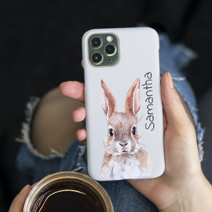 Case-Mate iPhone Case Lapin de couleur à l'eau Nom personnalisé