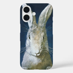 Coques iPhone 16 Lapin de Pâques vintage, Mignonne Lapin Blanc Furi