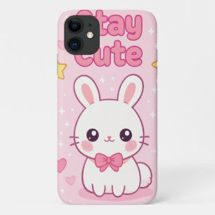 Case-Mate iPhone Case Lapin Rose Mignon Reste Mignon Anime Esthétique iP