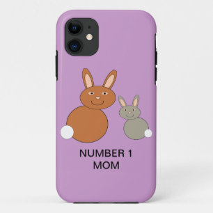 Case-Mate iPhone Case Lapins de la Fête des Mères Numéro personnalisé 1 