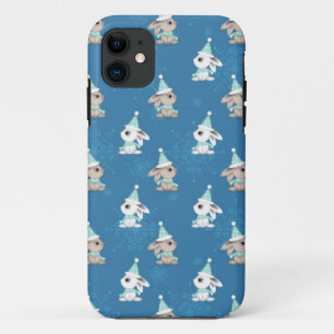 Etui iPhone Case-Mate Lapins de neige en chapeaux et écharpes Art de vac