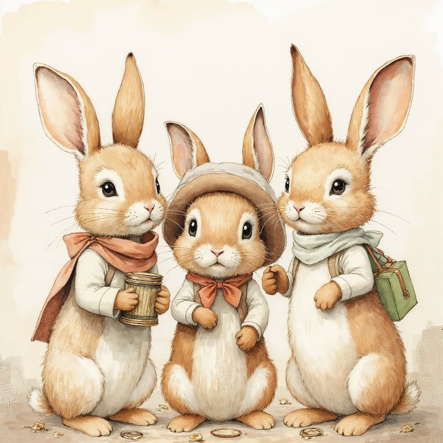 Coques Case-Mate iPhone Lapins heureux  (Three Rabbits celebrating the Easter Holiday!)