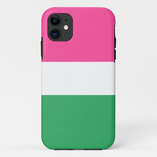 Coques Case-Mate iPhone Large Chic Watermelon rose Vert Blancs (Dos)