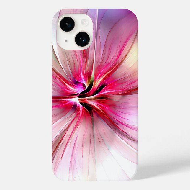 Coques Case-Mate iPhone Large Pink Modern Flower Phone Case (Verso)