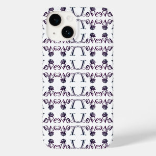 Coque Pour iPhone 14 L'art de l'amour : lettres élégantes et Rose flori