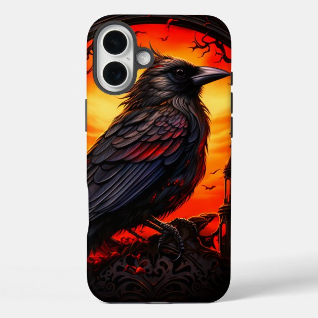 Coques Case-Mate iPhone L'art des oiseaux noirs (Verso)