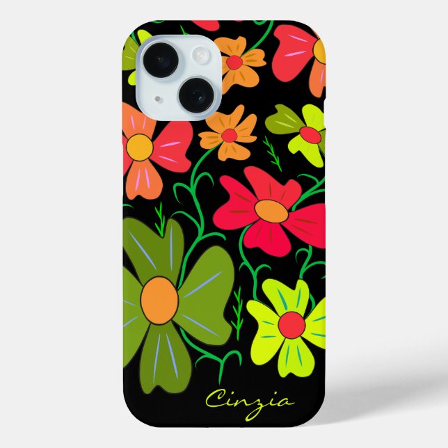 Coques Case-Mate iPhone L'art floral (Verso)