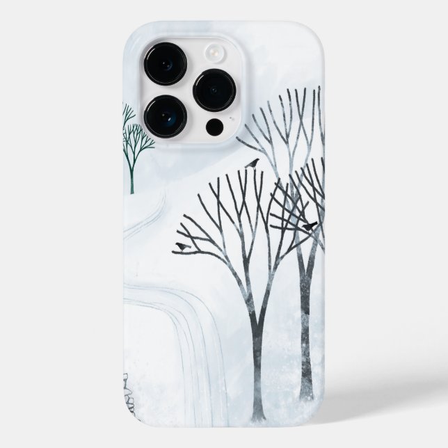 Coques Case-Mate iPhone L'Art Paysager De Neige D'Hiver (Verso)