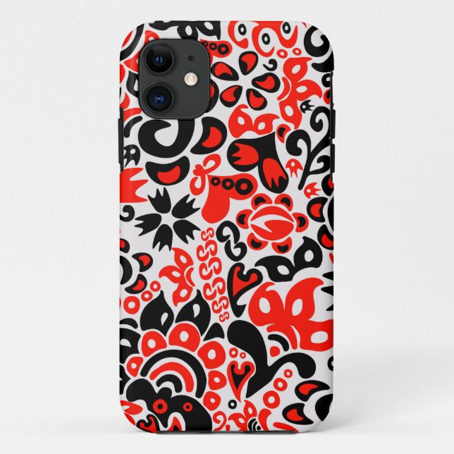 Coques Case-Mate iPhone L'art populaire ukrainien motif floral abstact (Dos)