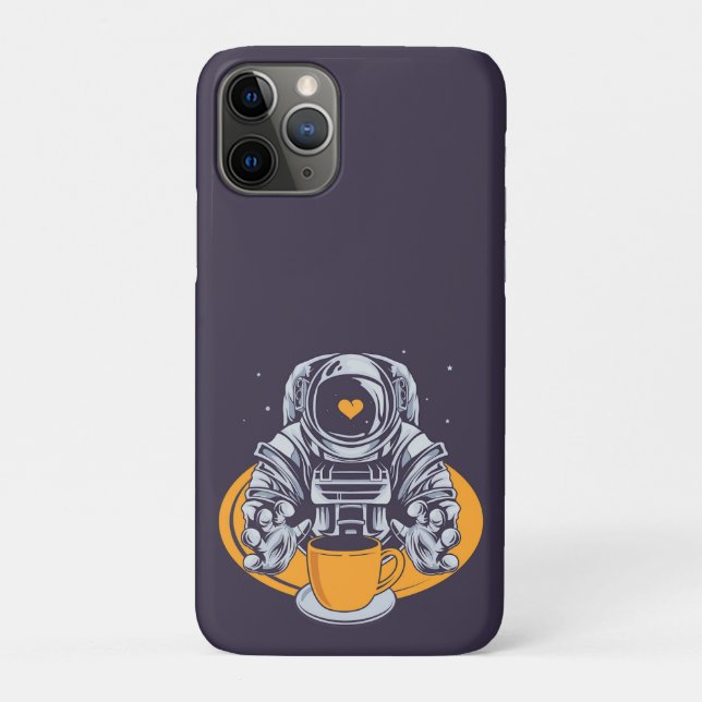 Coques Case-Mate iPhone L'astronaute aime le café (Dos)