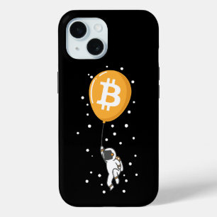 Coque Pour iPhone 15 L'astronaute Bitcoin à la lune - Btc Crypto