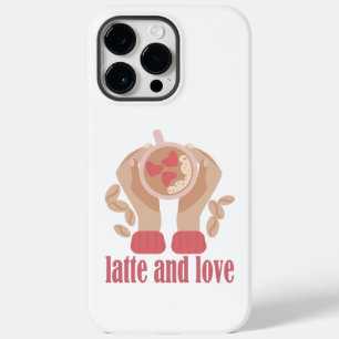Coque Pour Pour iPhone 14 Pro Max Latte et coupe d'amour, mains et citation de café