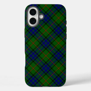 Coques iPhone 16 Plus Lauder tartan bleu vert plaid