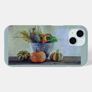 Coque Pour iPhone 15 L'automne encore la vie avec citrouilles, fleurs