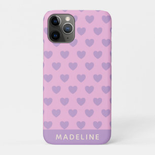 Case-Mate iPhone Case Lavande et Coeurs roses Motif Personnalisé