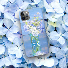 Case-Mate iPhone Case Lavande et périwinkle Hydrangea Vase rustique