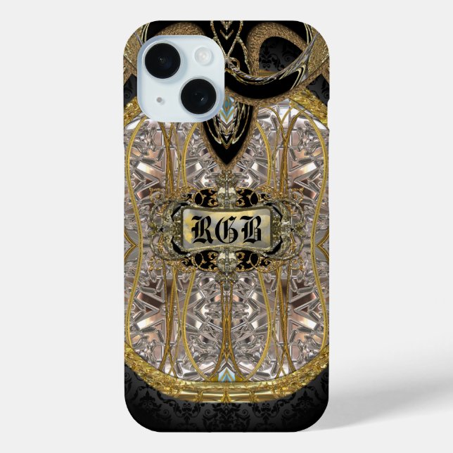 Coques Case-Mate iPhone Laventel Élégant Monogramme (Verso)