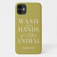 Lavez-vous les mains, saleté animal drôle