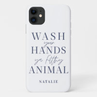 Lavez-vous les mains, saleté animal drôle