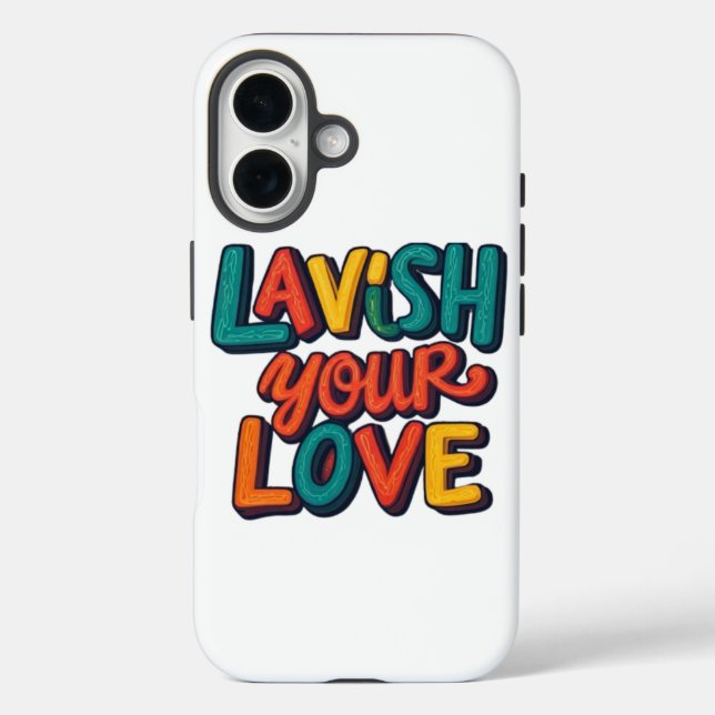 Coques Case-Mate iPhone Lavish Your Love : Une expression colorée de l'amo (Verso)