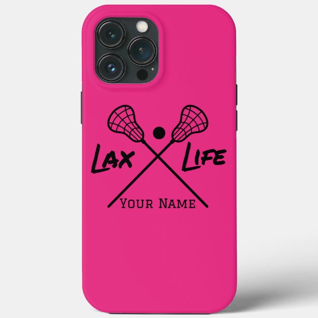 Coques Case-Mate iPhone LAX rose personnalisé (crosse) (Verso)