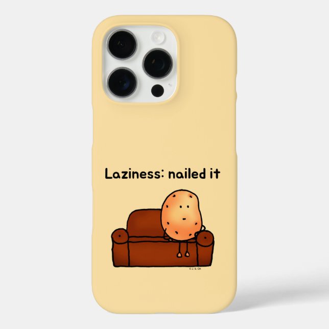 Coques Case-Mate iPhone Lazy Potato Cartoon Humor Art (Verso)