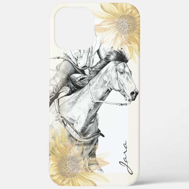 Coques Case-Mate iPhone Le Barrel Racer (tournesols) (Verso)