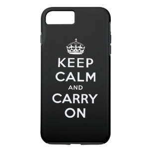 Coque Case-Mate Pour iPhone Le blanc noir gardent le calme et continuent