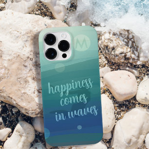 Coque iPhone 15 Pro Max Le bonheur de la sirène vient dans les vagues Mono