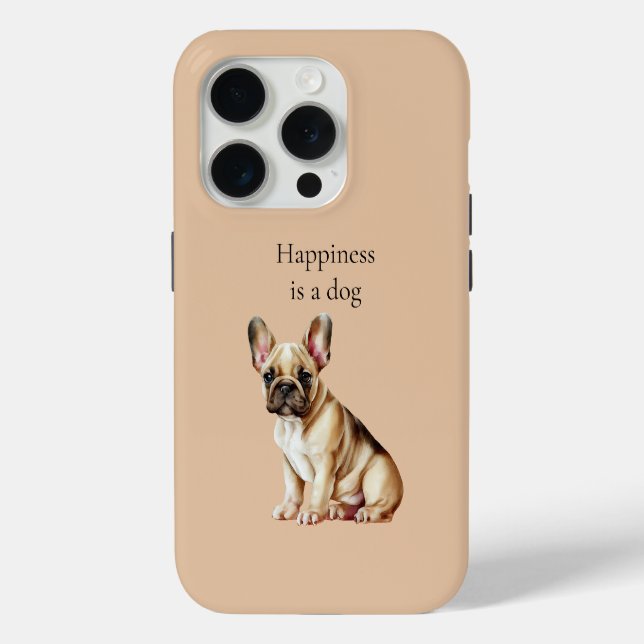 Coques Case-Mate iPhone Le bonheur est un chien (Verso)