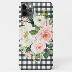 Case-Mate iPhone Case Le buffle noir coche la floraison verte rose blanc