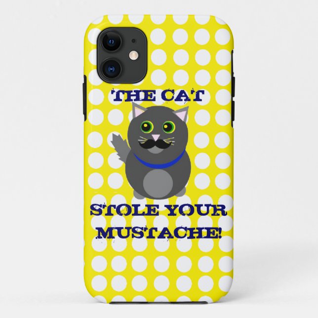 Coques Case-Mate iPhone Le chat a volé votre moustache ! (Dos)