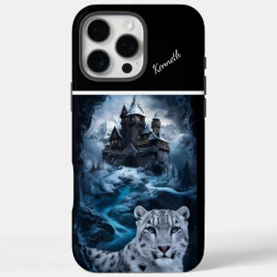 Coques iPhone 16 Pro Max Le château d'hiver de Snow Leopard