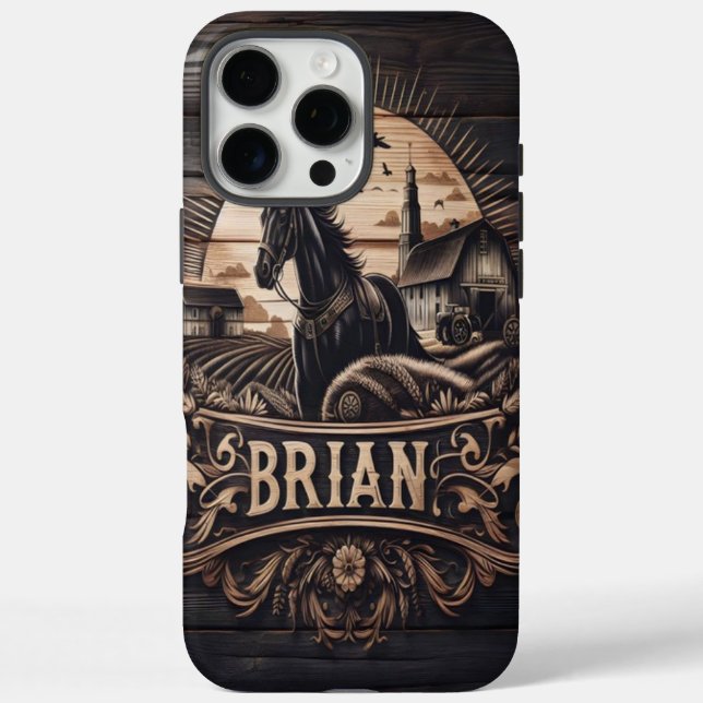 Coques Case-Mate iPhone Le cheval de ferme de Brian (Verso)