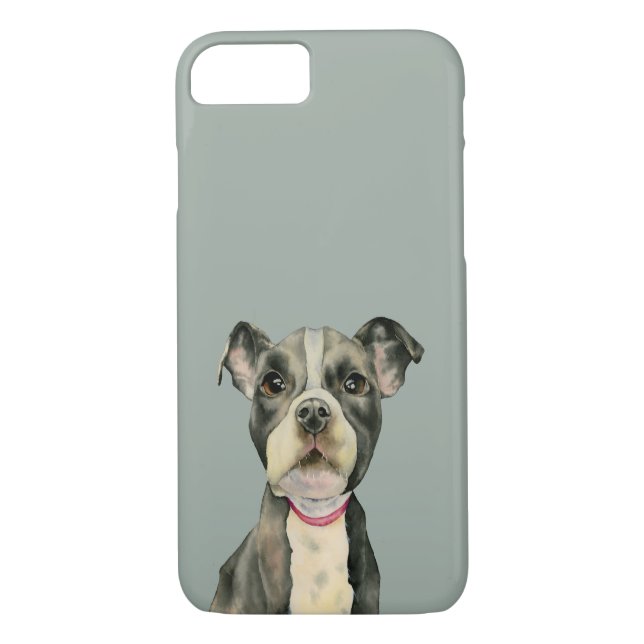 Coques Case-Mate iPhone Le "chiot observe" la peinture d'aquarelle de (Dos)