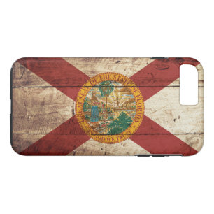 Case-Mate iPhone Case Le drapeau de l'État de Floride sur le vieux grai