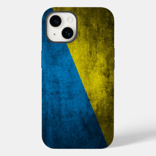 Coque Pour iPhone 14 Le drapeau ukrainien sur le mur