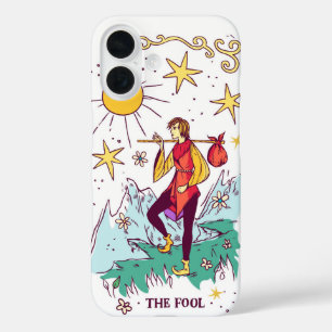 Coques iPhone 16 Le fou Tarot - Vintage psychédélique