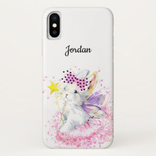 Case-Mate iPhone Case Le lapin féerique d'aquarelle ajoutent votre nom
