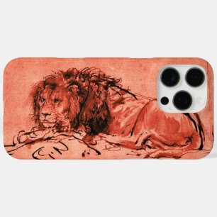 Coques iPhone 16 Pro Max LE LION DU CAP, Rouge antique, Noir