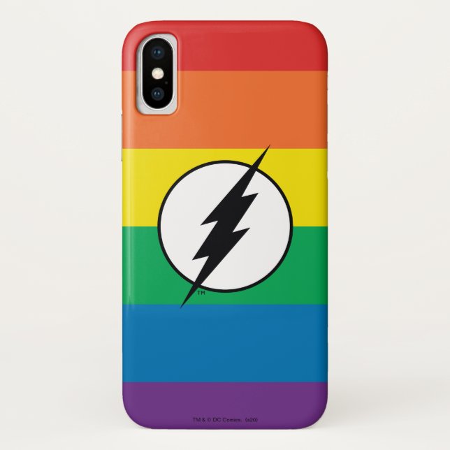 Coques Case-Mate iPhone Le logo Flash Rainbow (Dos)
