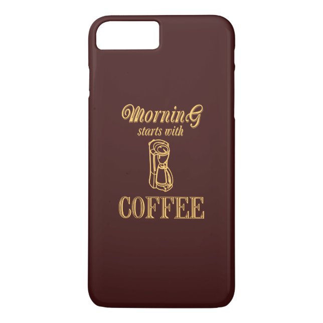 Coques Case-Mate iPhone Le matin commence avec du café (Dos)