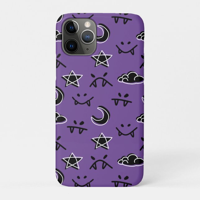 Coques Case-Mate iPhone Le mignon Demon affronte l'étoile de la lune de nu (Dos)