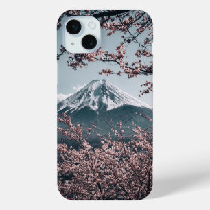 Coque iPhone 15 Mini Le Mont Fuji Fleur de cerisier Sakura