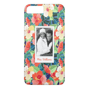Coque iPhone 8 Plus/7 Plus Le motif coloré   de ketmie ajoutent votre photo
