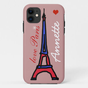 Case-Mate iPhone Case Le nom personnalisé de la Tour Eiffel