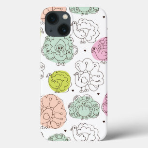 iPhone 13 Coque le paon badine le cru de papier peint