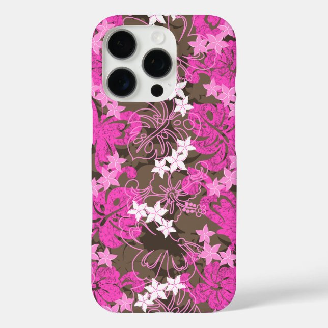 Coques Case-Mate iPhone Le papillon Pulelehua Hibiscus rose hawaïen (Verso)