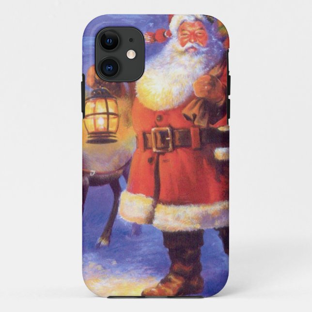Coques Case-Mate iPhone Le Père Noël et son renne (Dos)